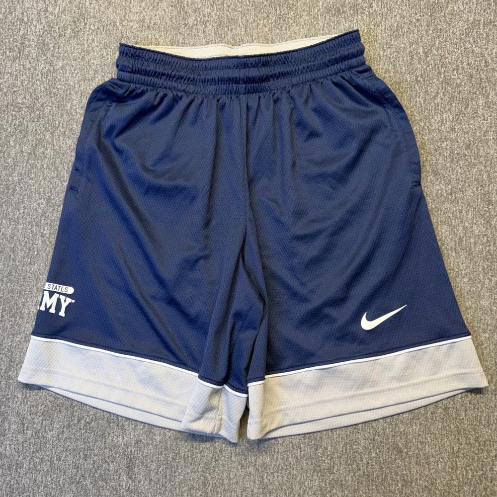 Nike Mens US Army Fast Break Shorts Navy Blue Dri-FIT Mesh M73050 Size Medium